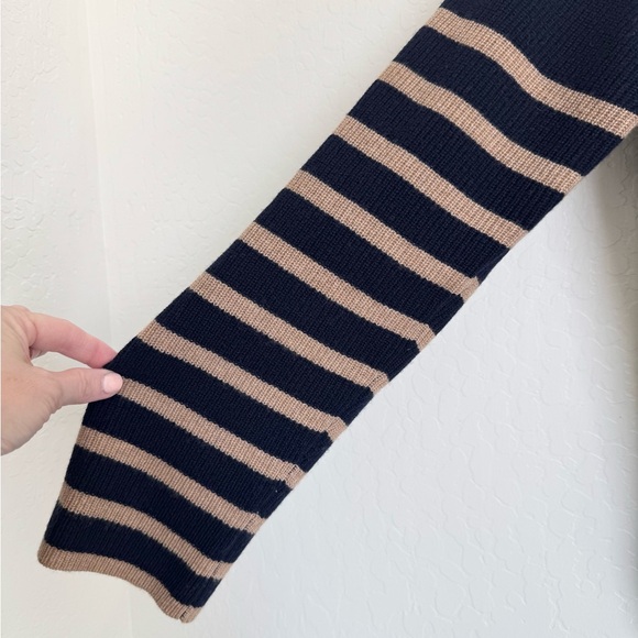 Rails Harris Sweater in Camel Navy Stripe Size Medium Wool Cashmere - Picture 5 of 7